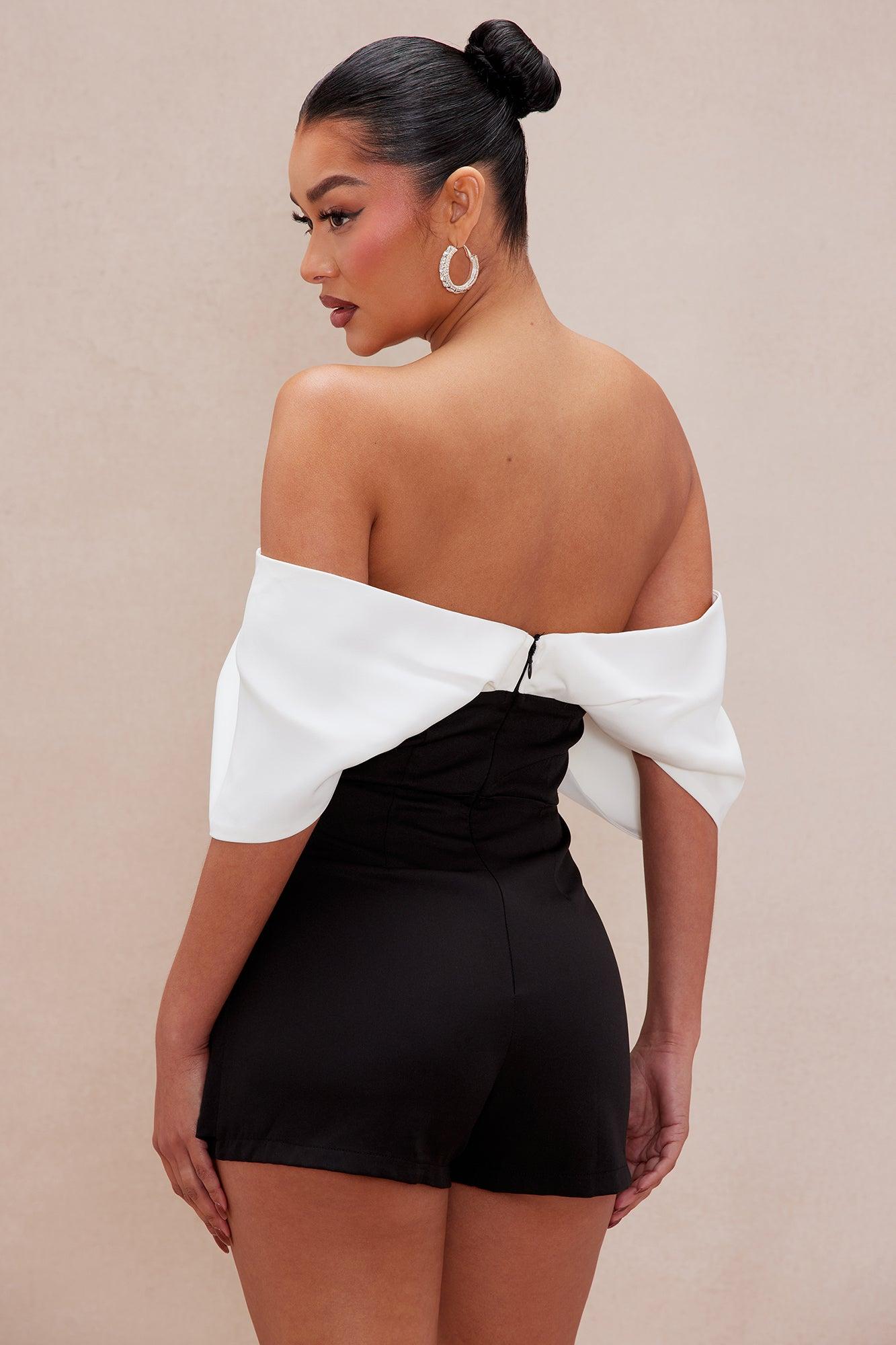 Rachel Corset Romper - Black/combo Product Image