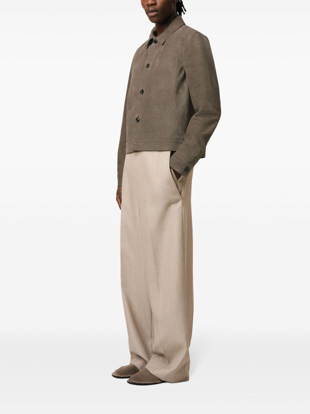 leather buttoned jacket Product Image