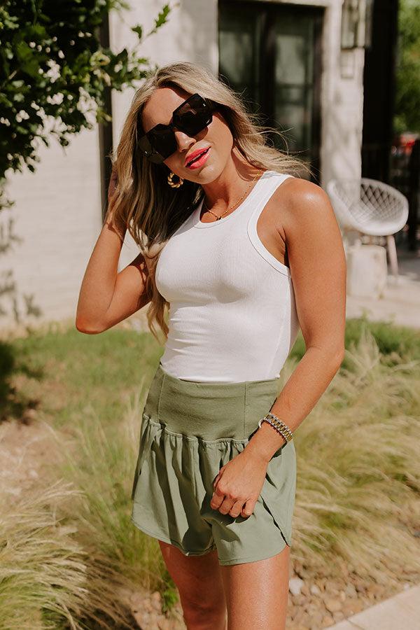 Not Your Basic Ribbed Top In White Product Image