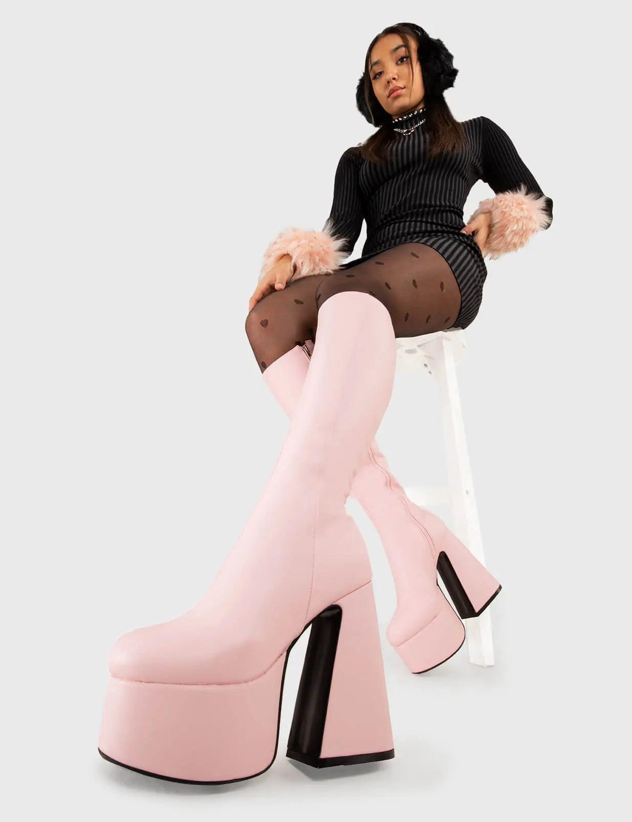 Hate You Platform Knee High Boots Product Image