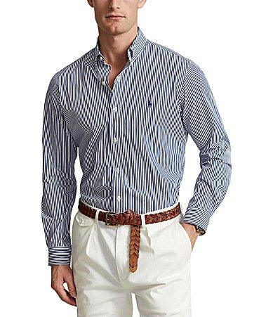Polo Ralph Lauren Cotton Stretch Poplin Classic Fit Button Down Shirt Product Image