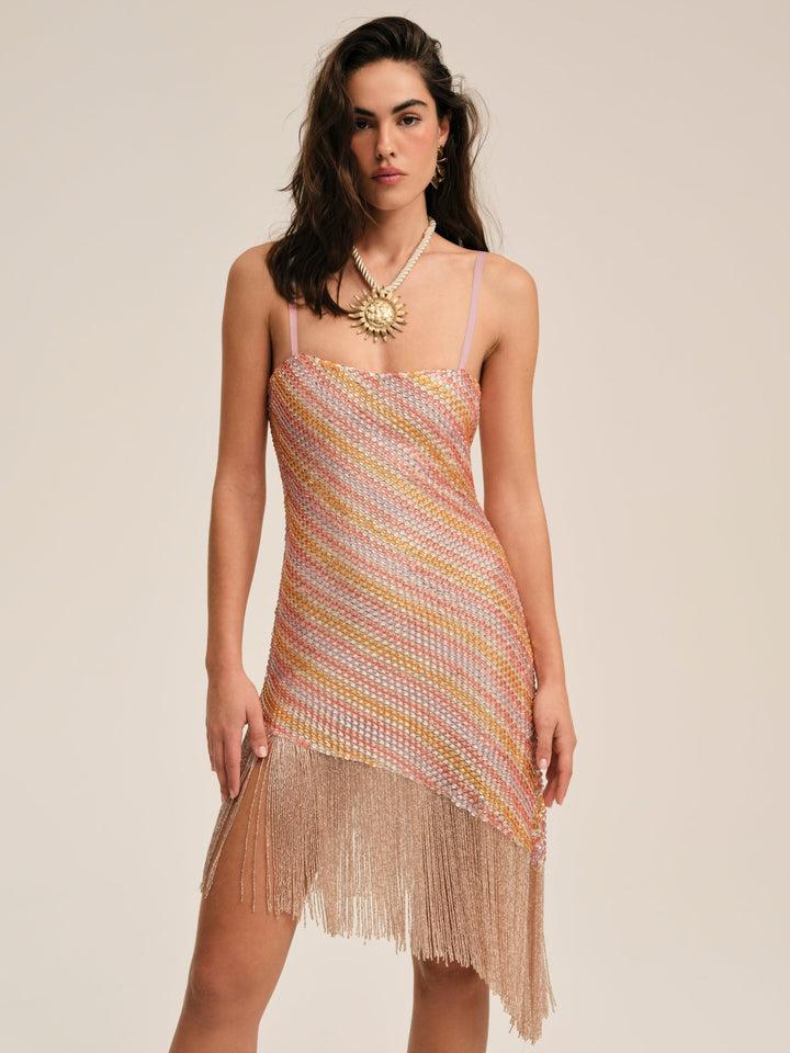 Capri Beaded Mini Dress — Multi Product Image