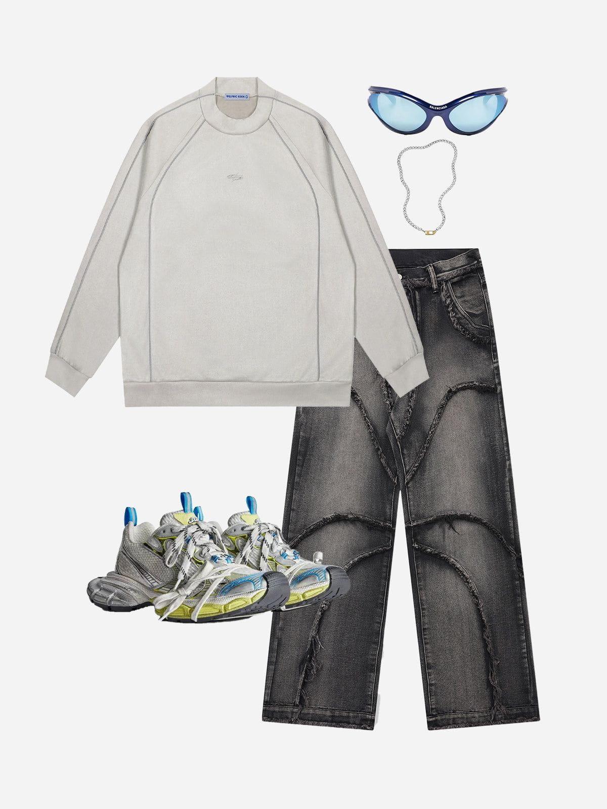 Aelfric Eden Reflective Strip Suede Sweatshirt Product Image