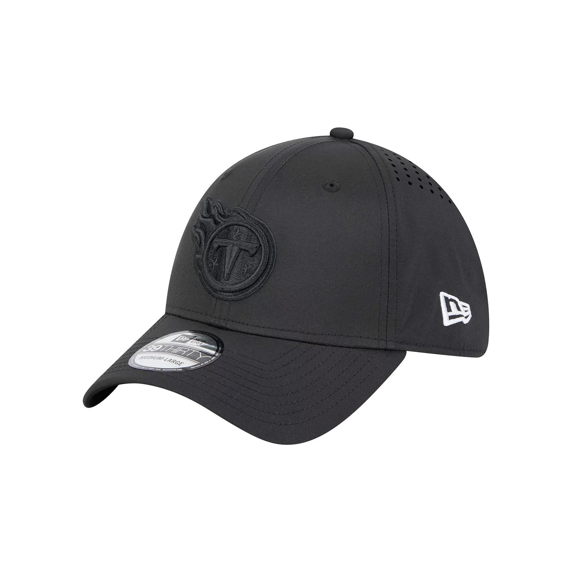 Men's New Era Black Tennessee Titans Hydro 39THIRTY Flex Hat,  Product Image
