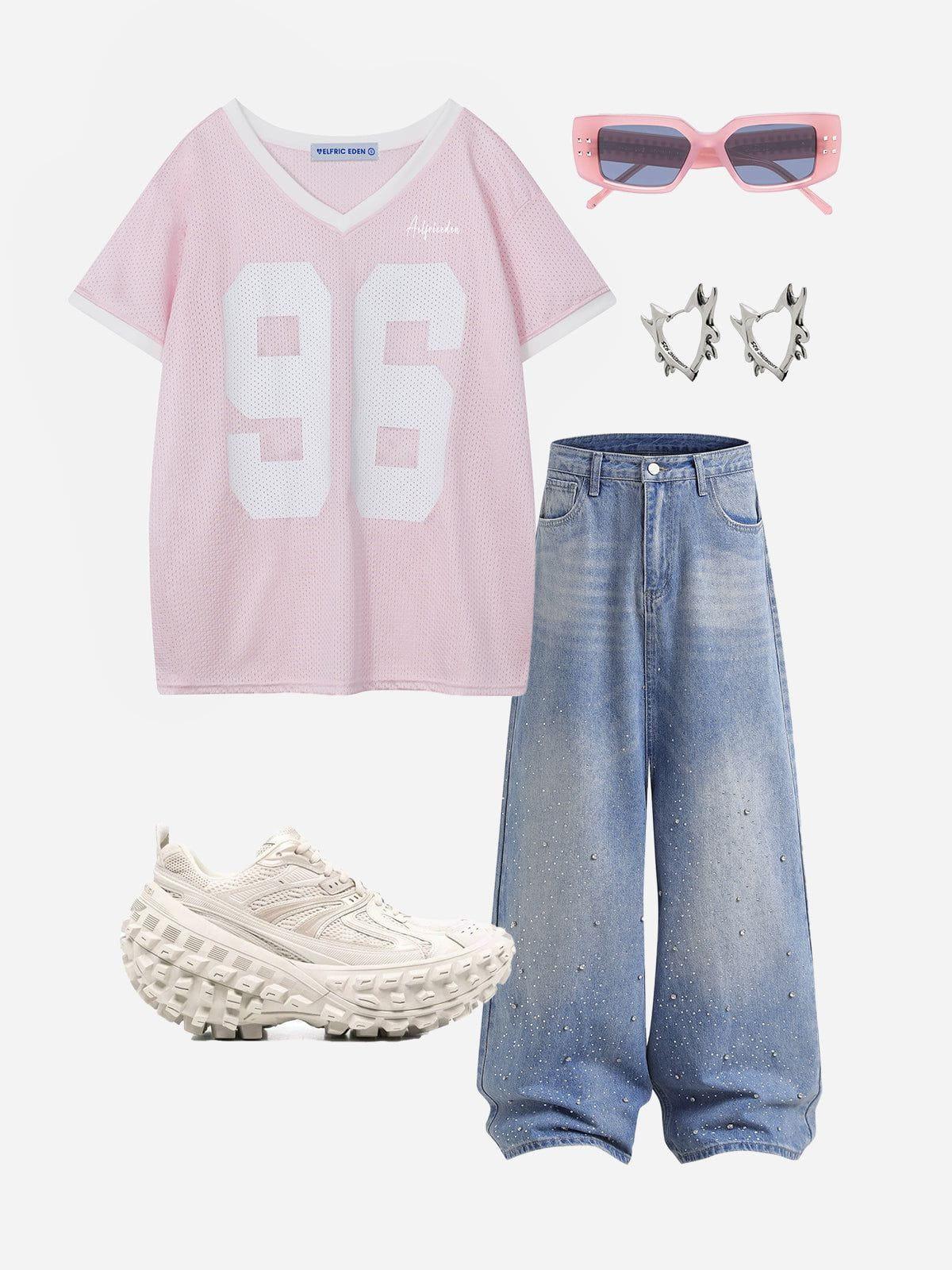 Aelfric Eden 96 Mesh V-Neck Football Jersey Female Product Image