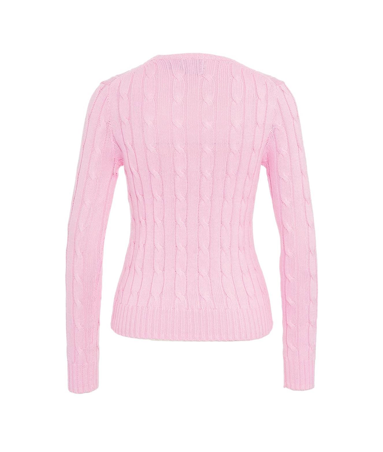 Cable knit sweater with logo embroidery Product Image