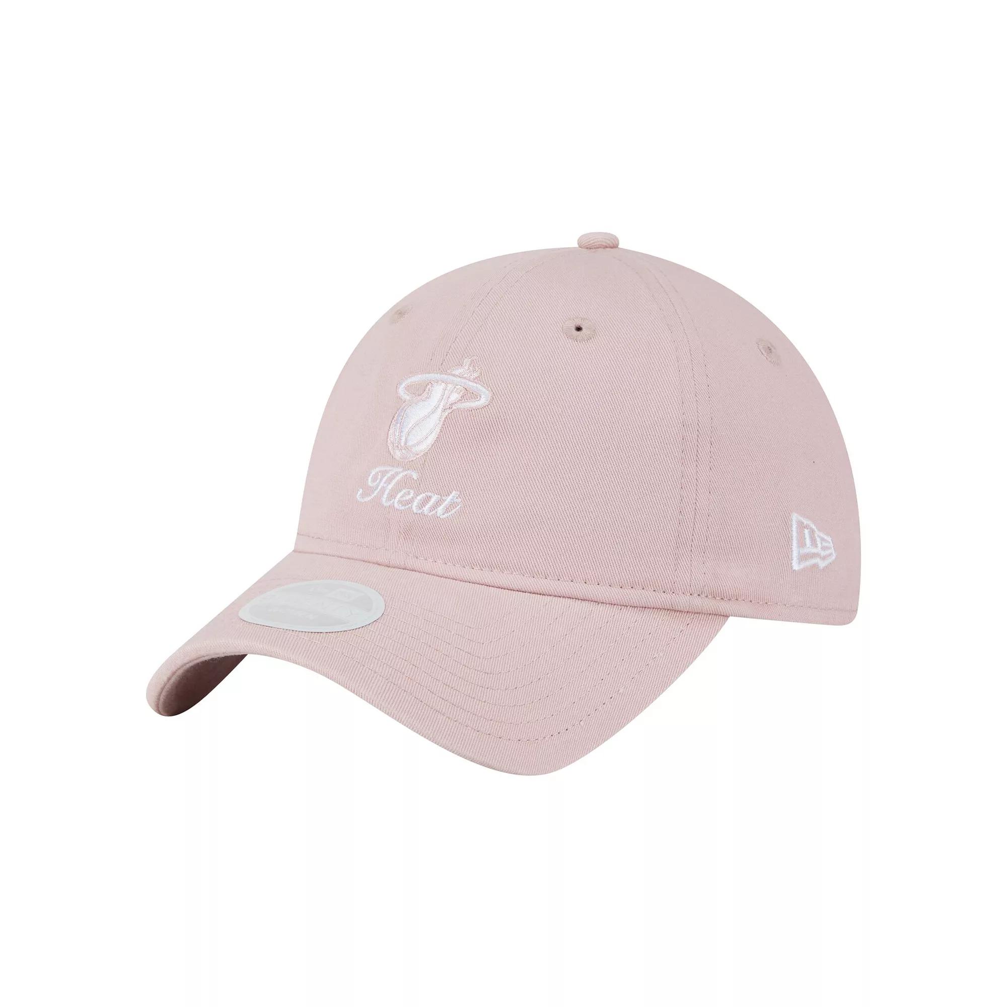 Women's New Era Pink Miami Heat Gameday Preppy 9TWENTY Adjustable Hat Product Image