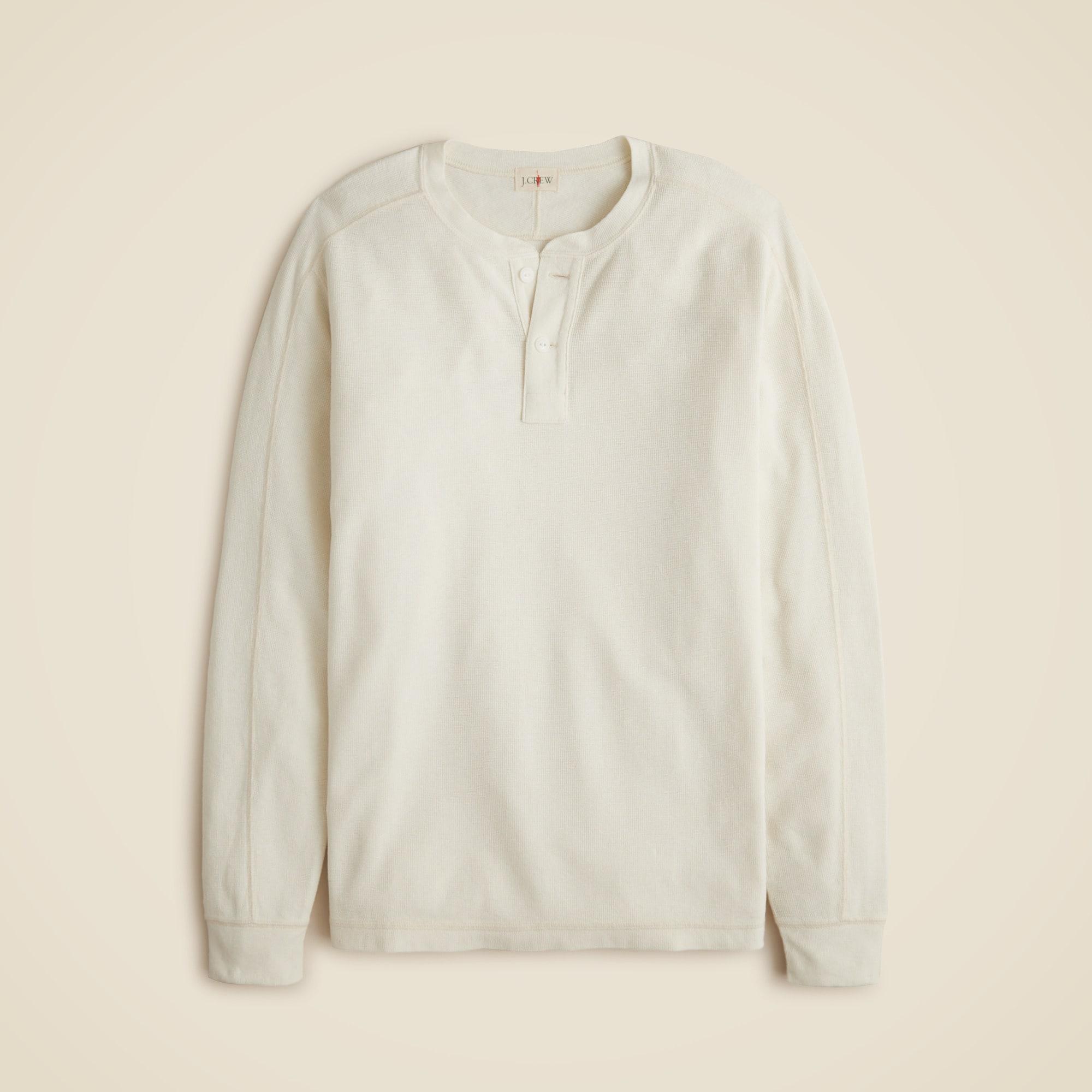 Linen-cotton blend henley Product Image