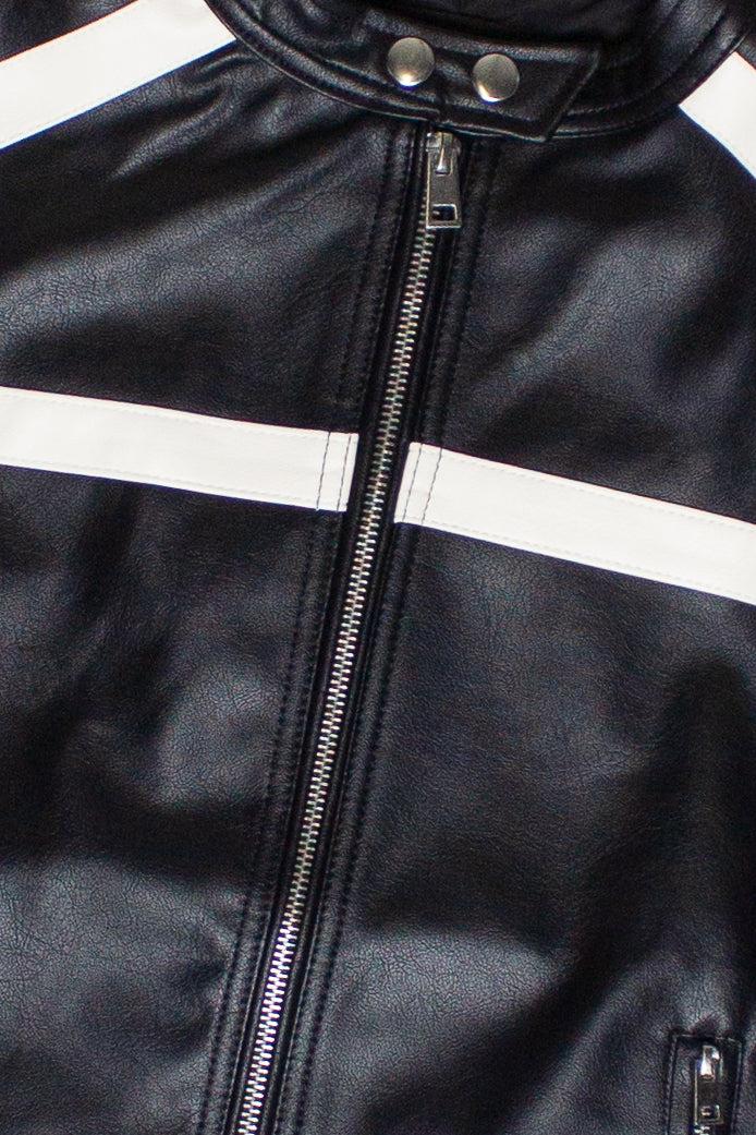 Stripe Moto Jacket Product Image