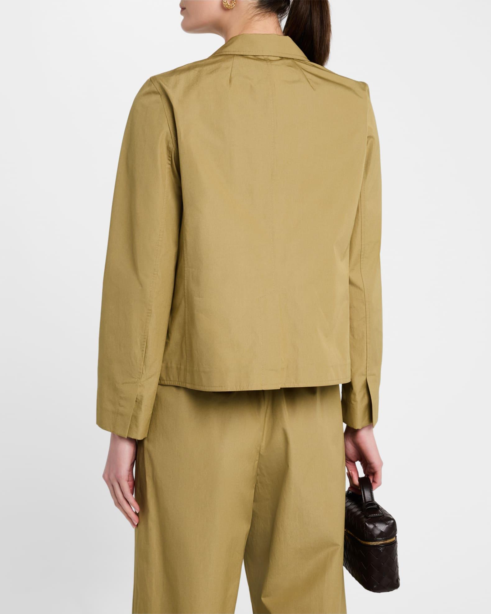 Open-Front Cotton Boyfriend Blazer Product Image