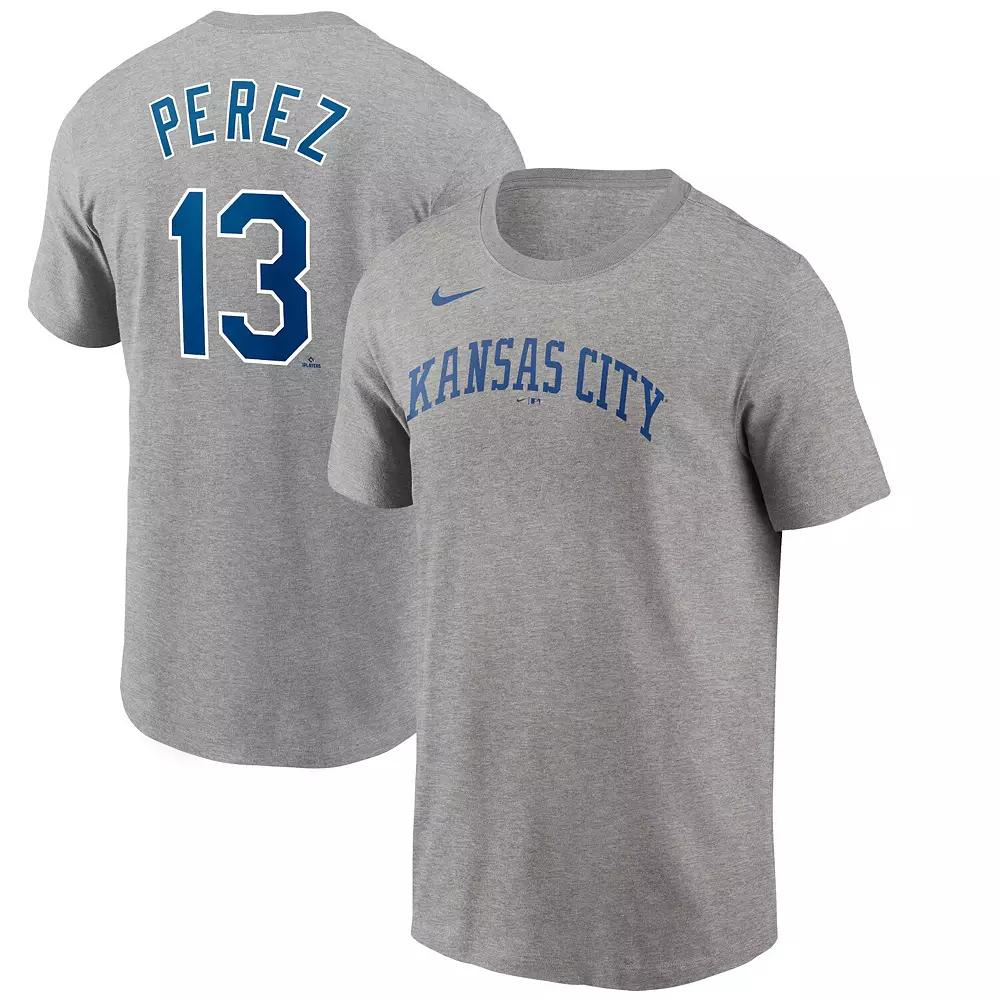 Men's Nike Gray Salvador Pérez Kansas City Royals 2022 Name & Number T-Shirt,  Product Image