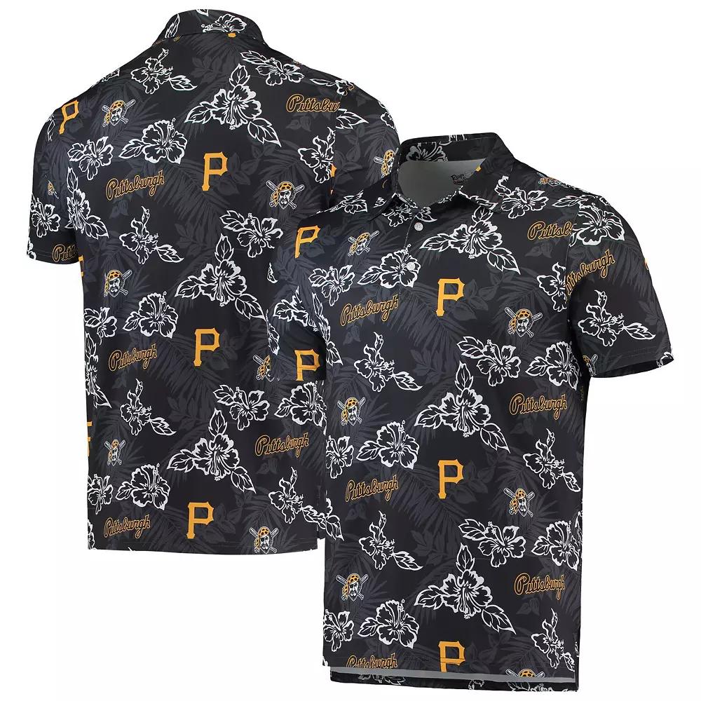 Men's Reyn Spooner Black Pittsburgh Pirates Performance Polo, Size: Large Product Image
