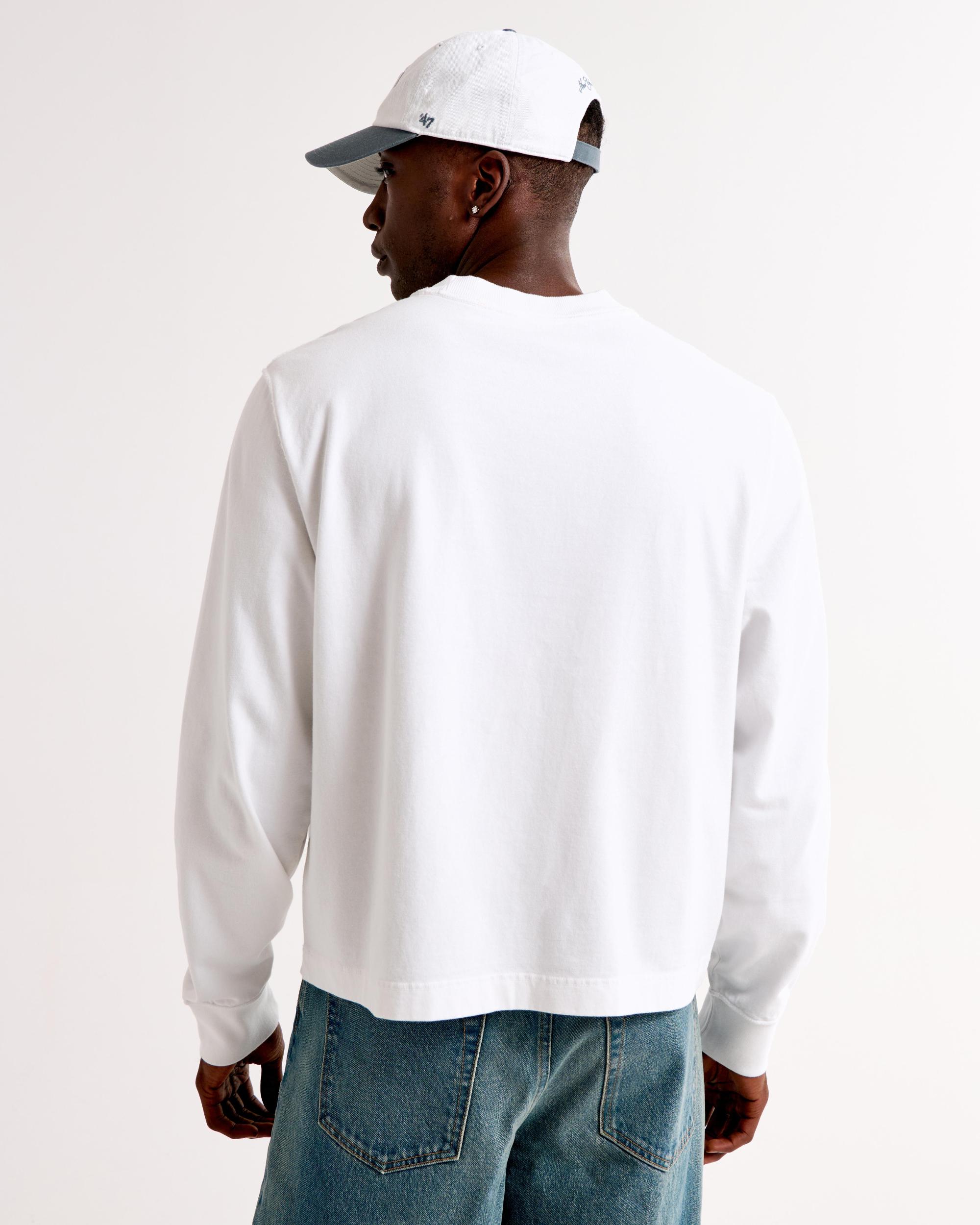 Long-Sleeve Premium Heavyweight Cropped Tee Product Image