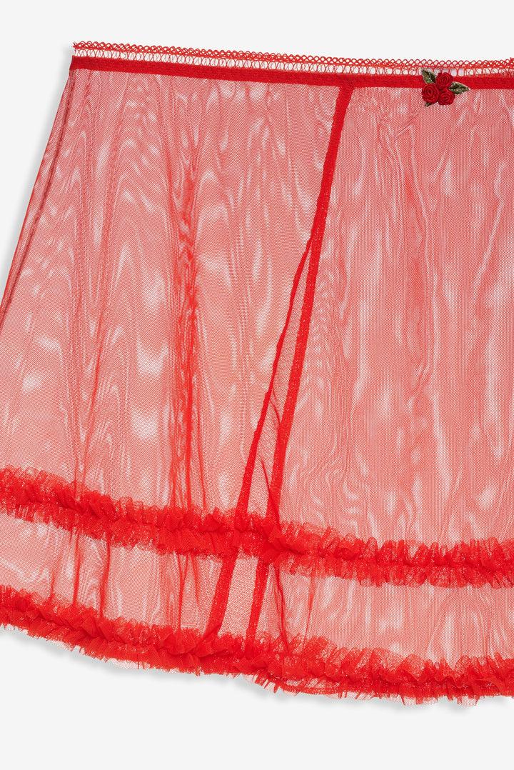 Gene Slip Skirt — Red Product Image