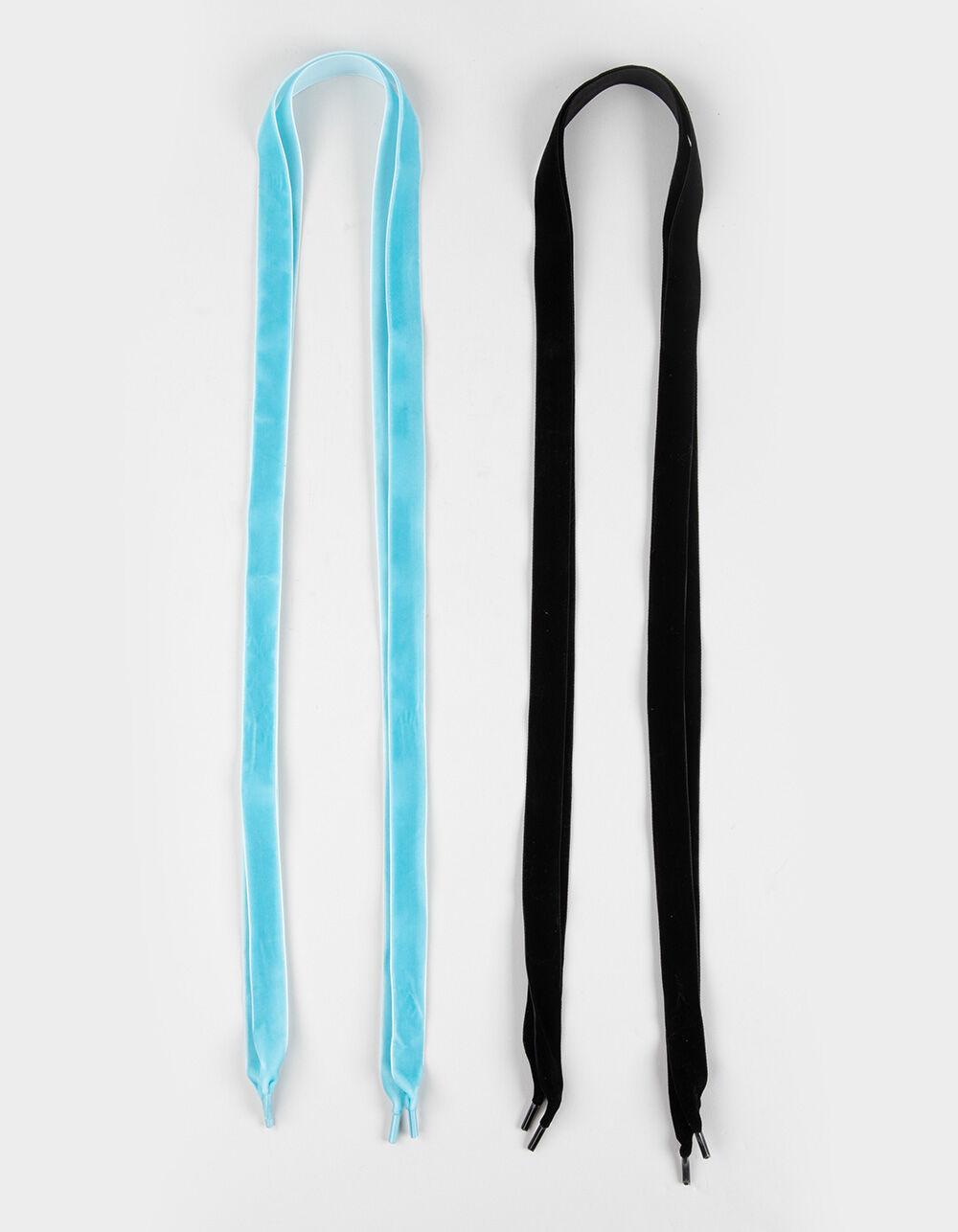 FULL TILT 2 Pack Velvet Shoelaces - BLK/BLUE Product Image