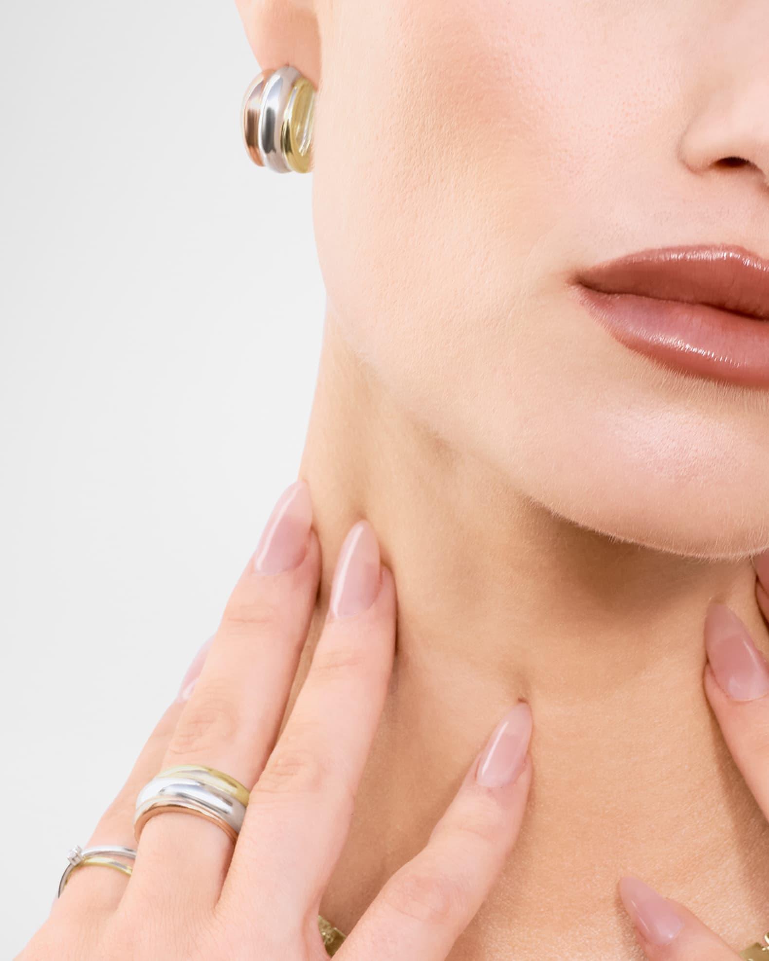 Tri Gold Three-Row Bubble Ring Product Image