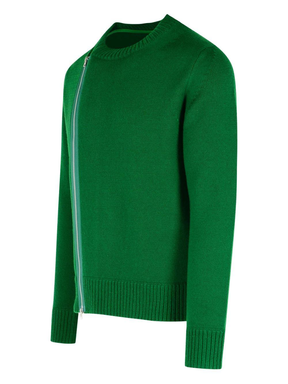 zip-detail wool sweater Product Image