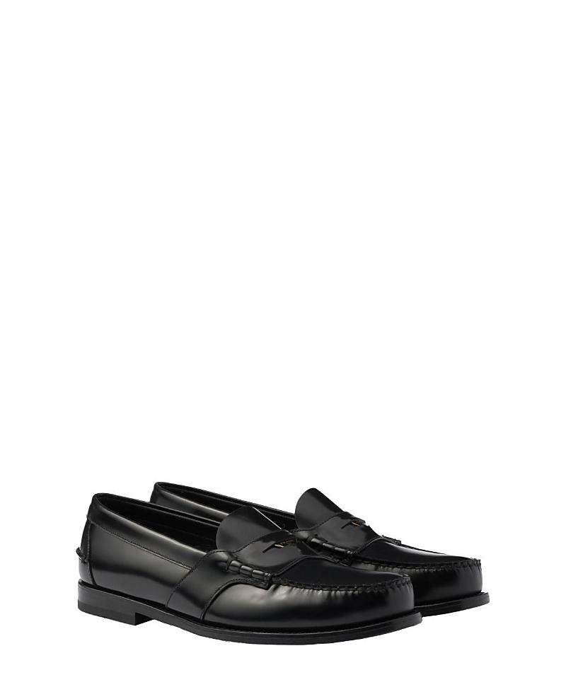 Prada Mens Brushed Leather Loafers Product Image