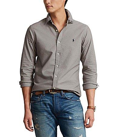 Polo Ralph Lauren Classic Fit Long Sleeve Cotton Oxford Button Down Shirt Product Image
