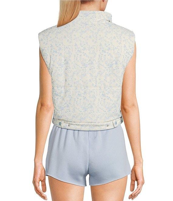 KatieJNYC Snowy Corduroy Floral Vest Product Image