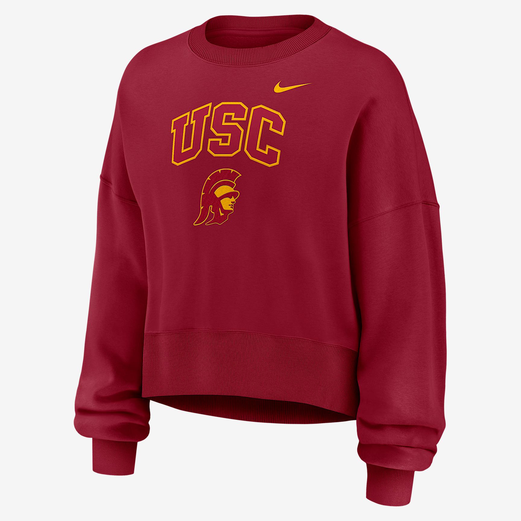 USC Phoenix Arch Nike Womens College Pullover Crew | 01D769WSCJ-Y48 Product Image