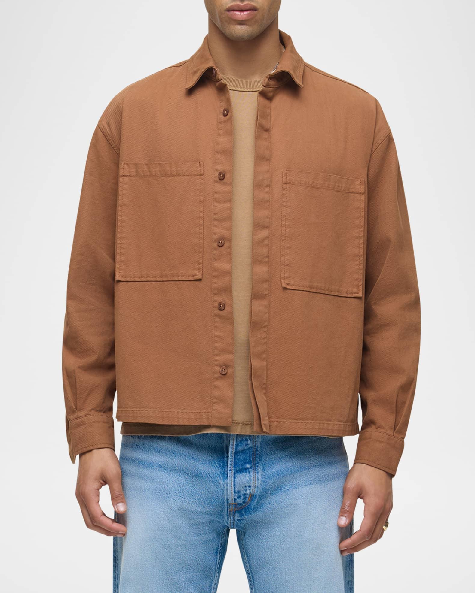 Men's Cotton Patch Pocket Shirt Jacket Product Image