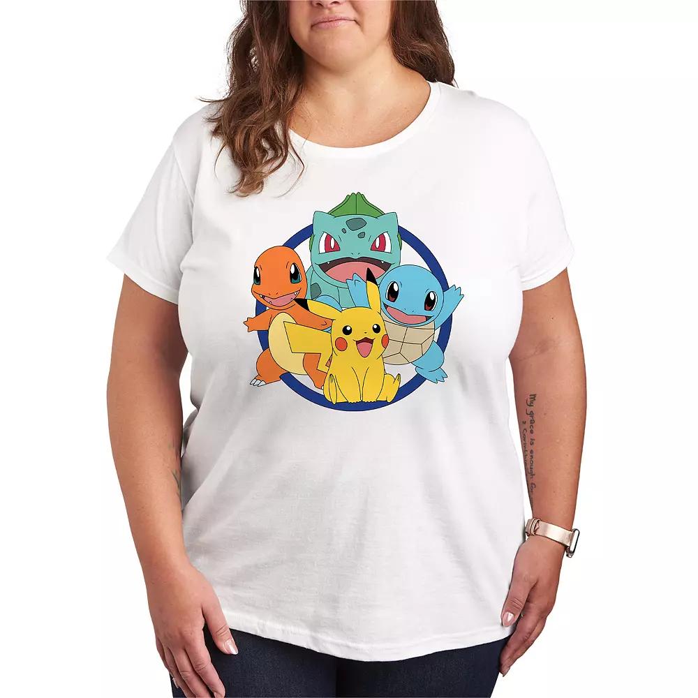 Plus Pokemon Round Group Graphic Tee, Women's,  Product Image
