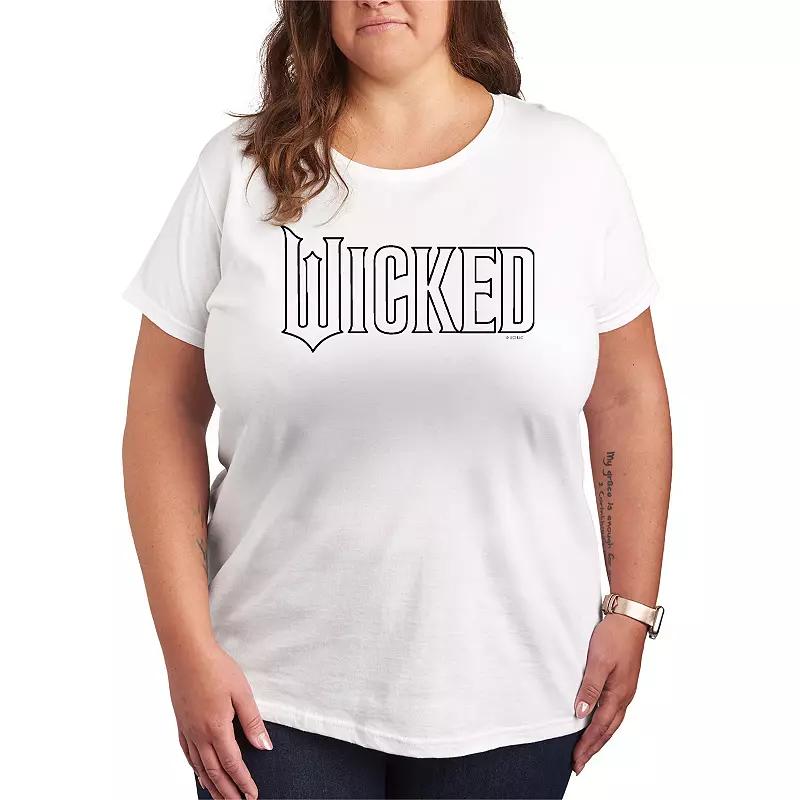 Plus Size Wicked Outline Logo Graphic Tee, Womens Product Image