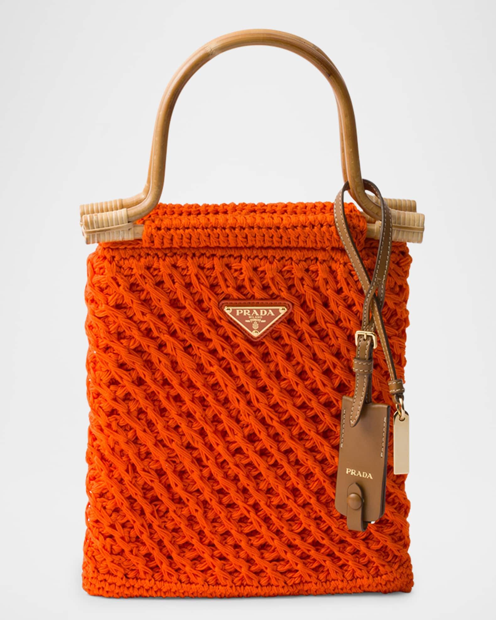 Cotton Crochet Mini Top-Handle Bag Product Image