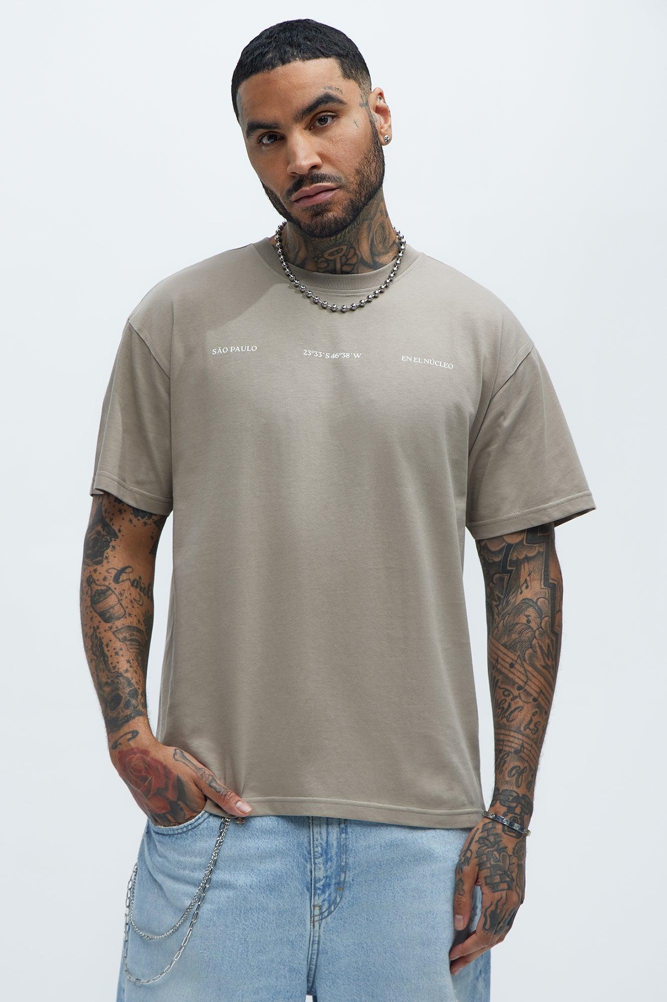 Sao Paulo Oversized Short Sleeve Tee - Taupe Product Image