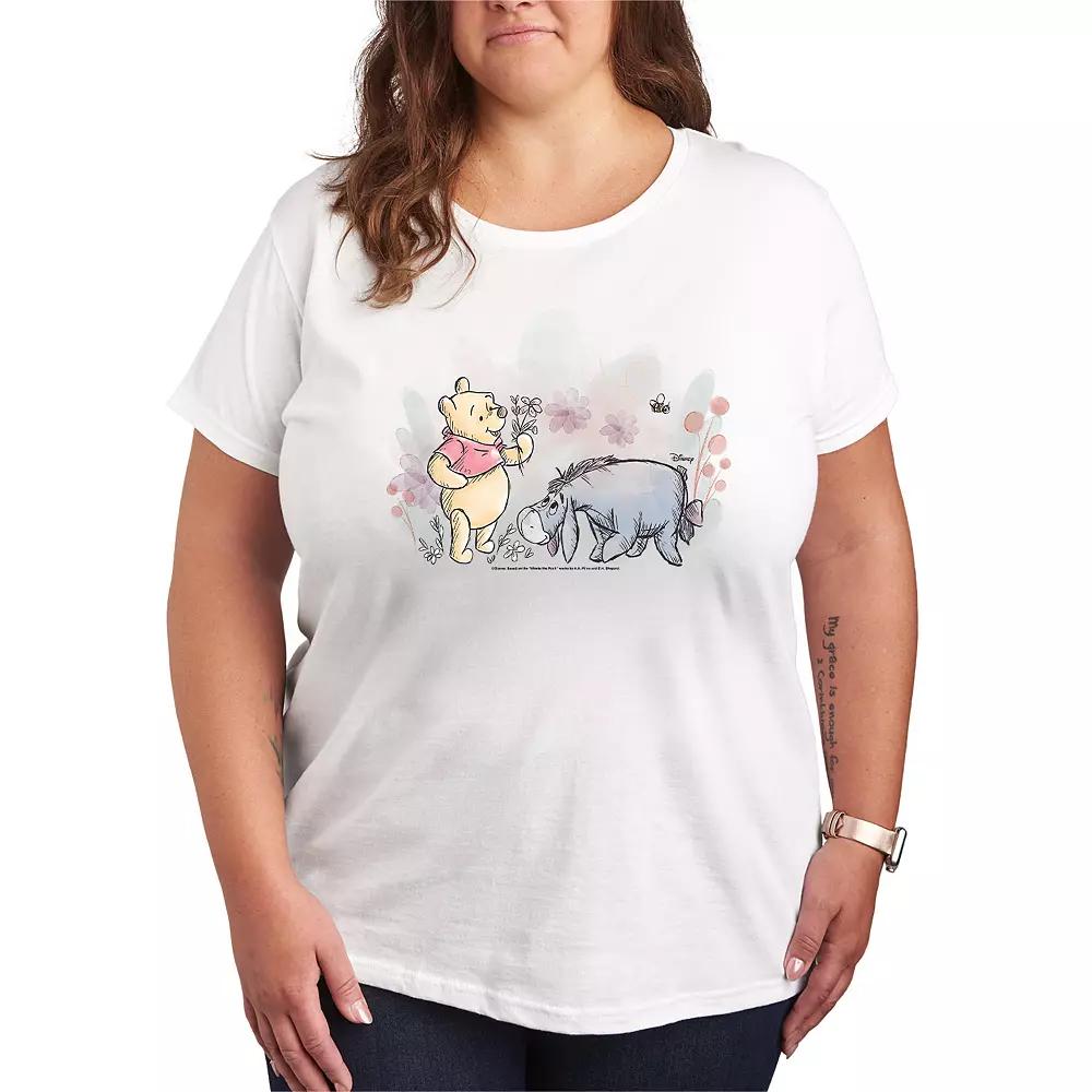 Disney's Winnie The Pooh Flower Picking Graphic Tee, Women's,  Product Image