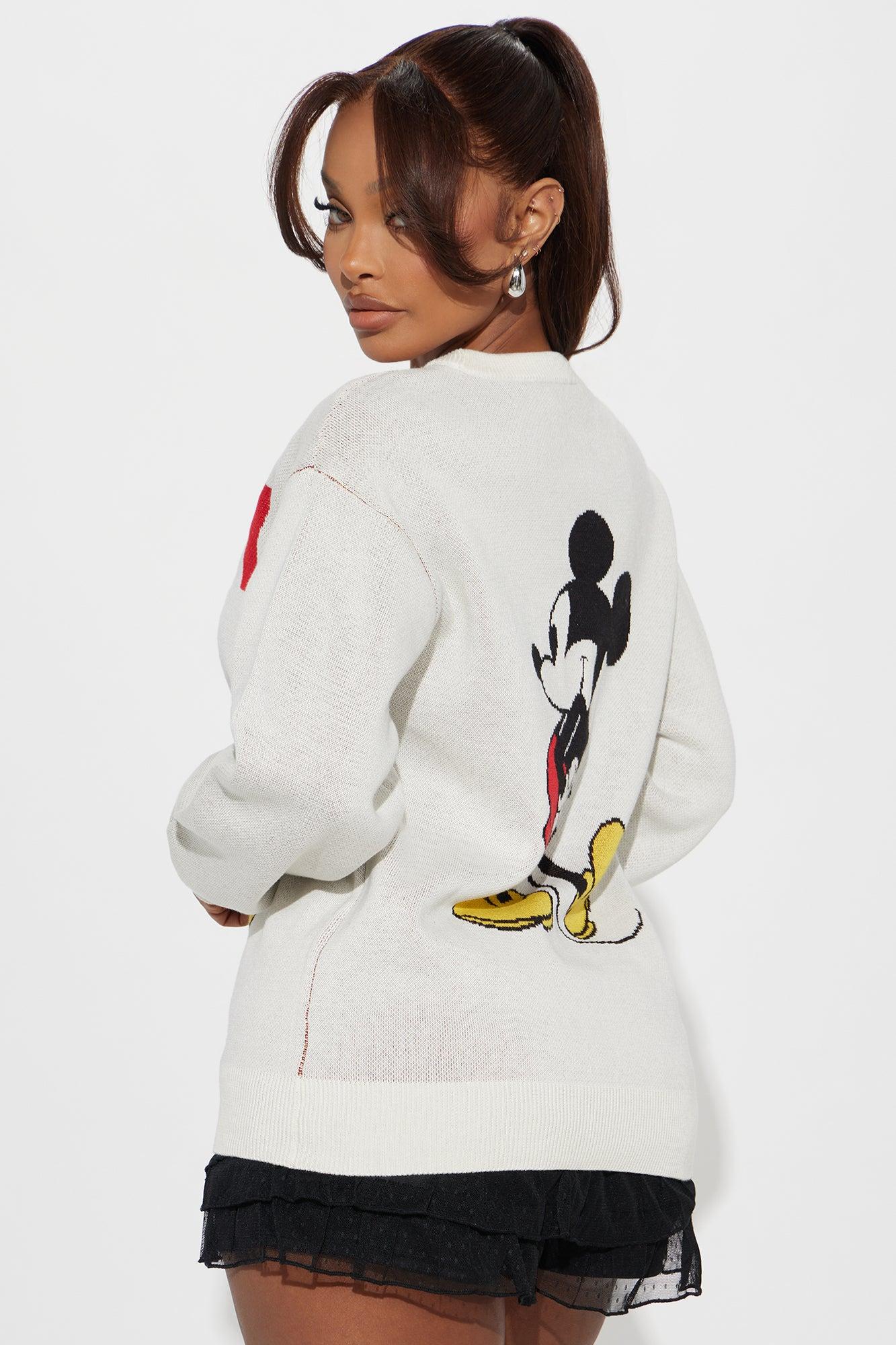 Happy Mickey Mouse Sweater - White/combo Female Product Image