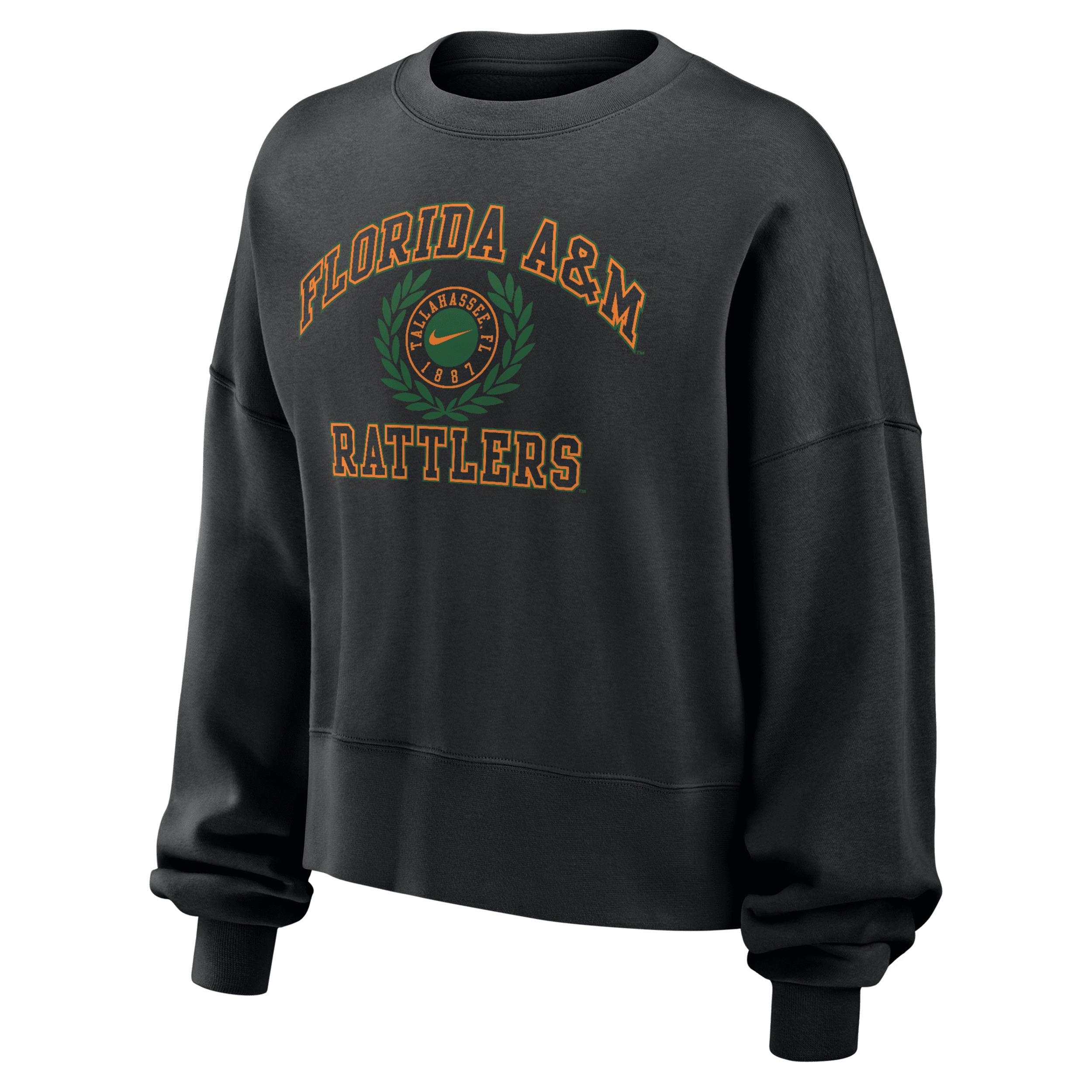 Florida A&M Nike Womens College Crew-Neck Sweatshirt | ZW33302P991-FAM Product Image