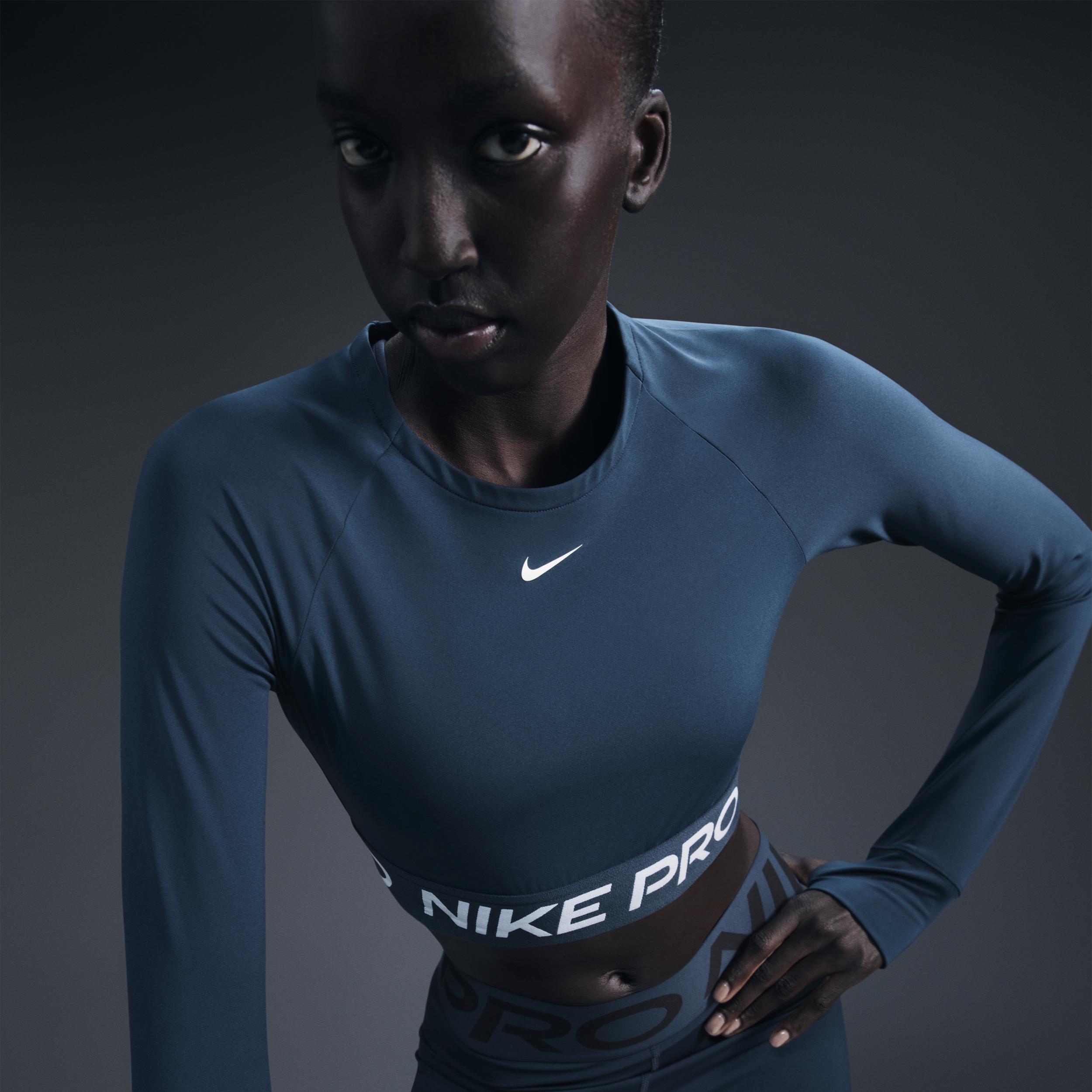 Women's Nike Pro Dri-FIT Cropped Long-Sleeve Top Product Image
