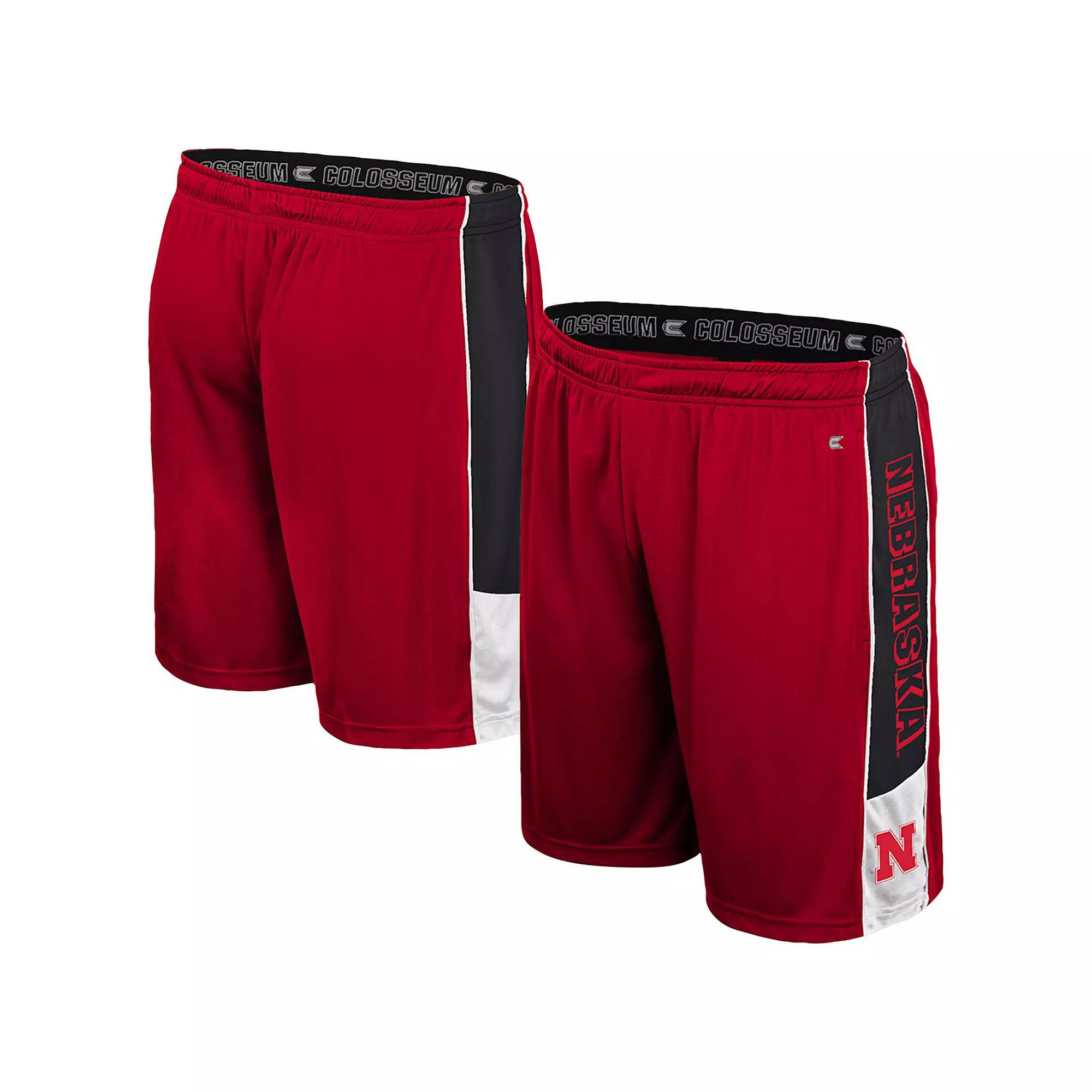 Men's Colosseum Scarlet Nebraska Huskers Quantum Shorts,  Product Image