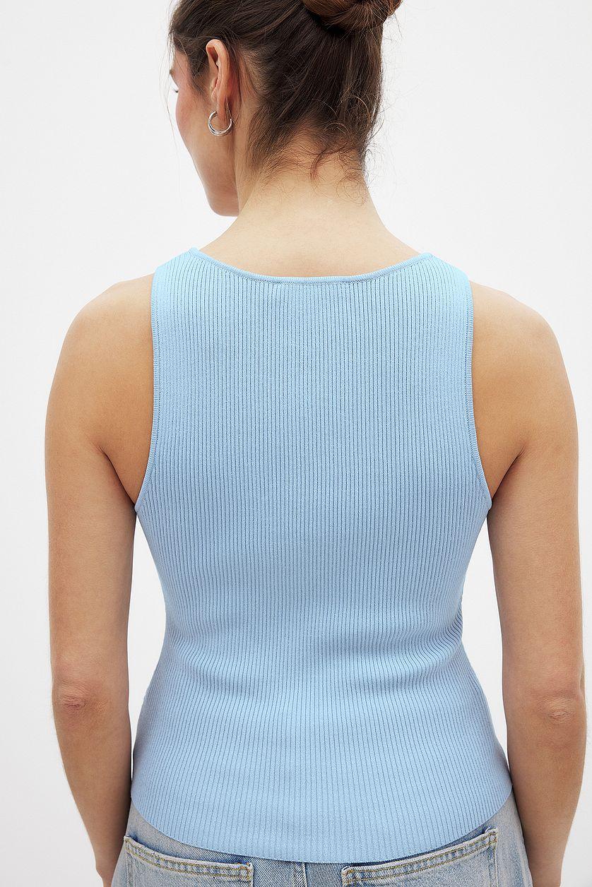 Fine Knitted Scoop Neck Top Product Image