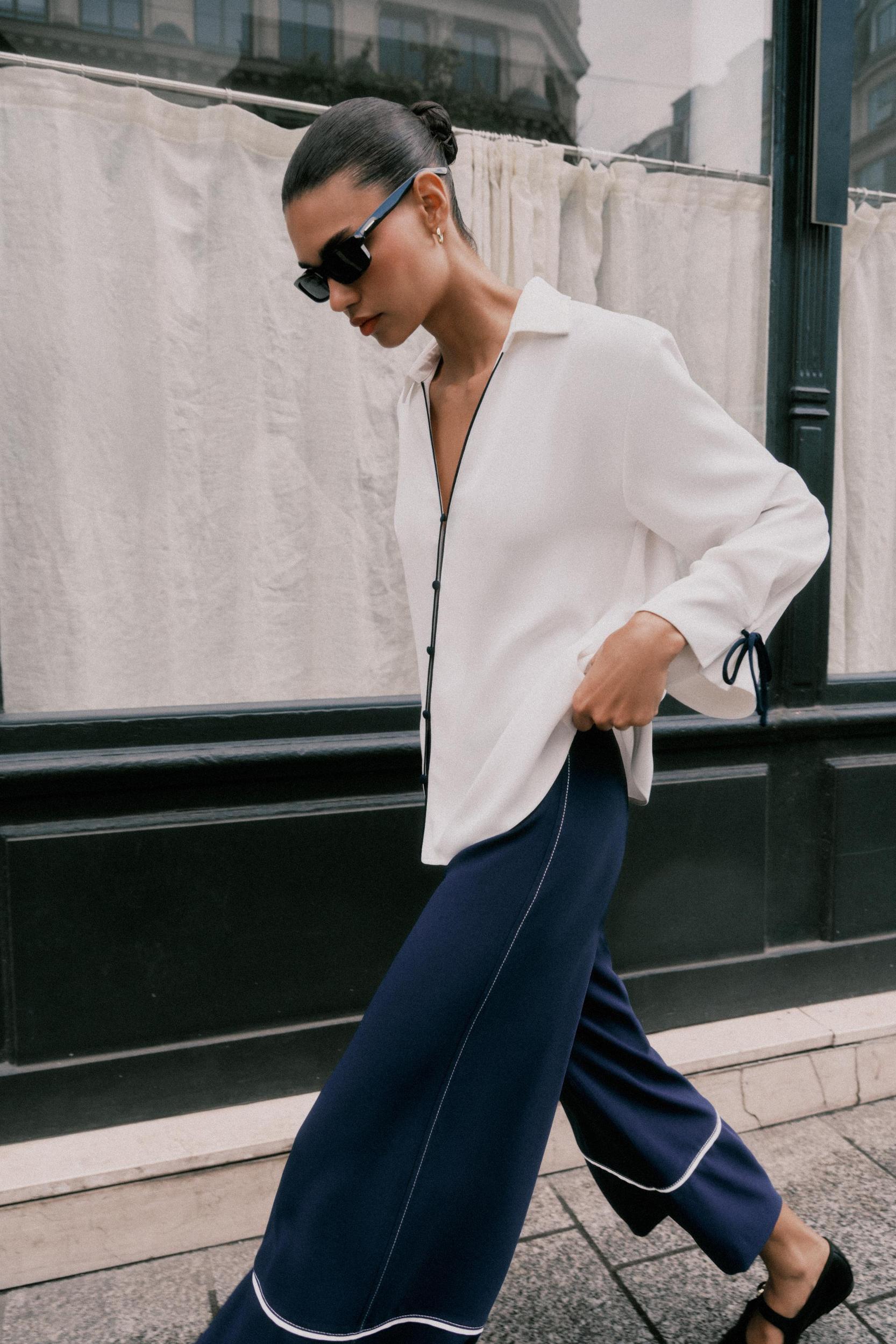 CONTRAST TRIM SHIRT Product Image