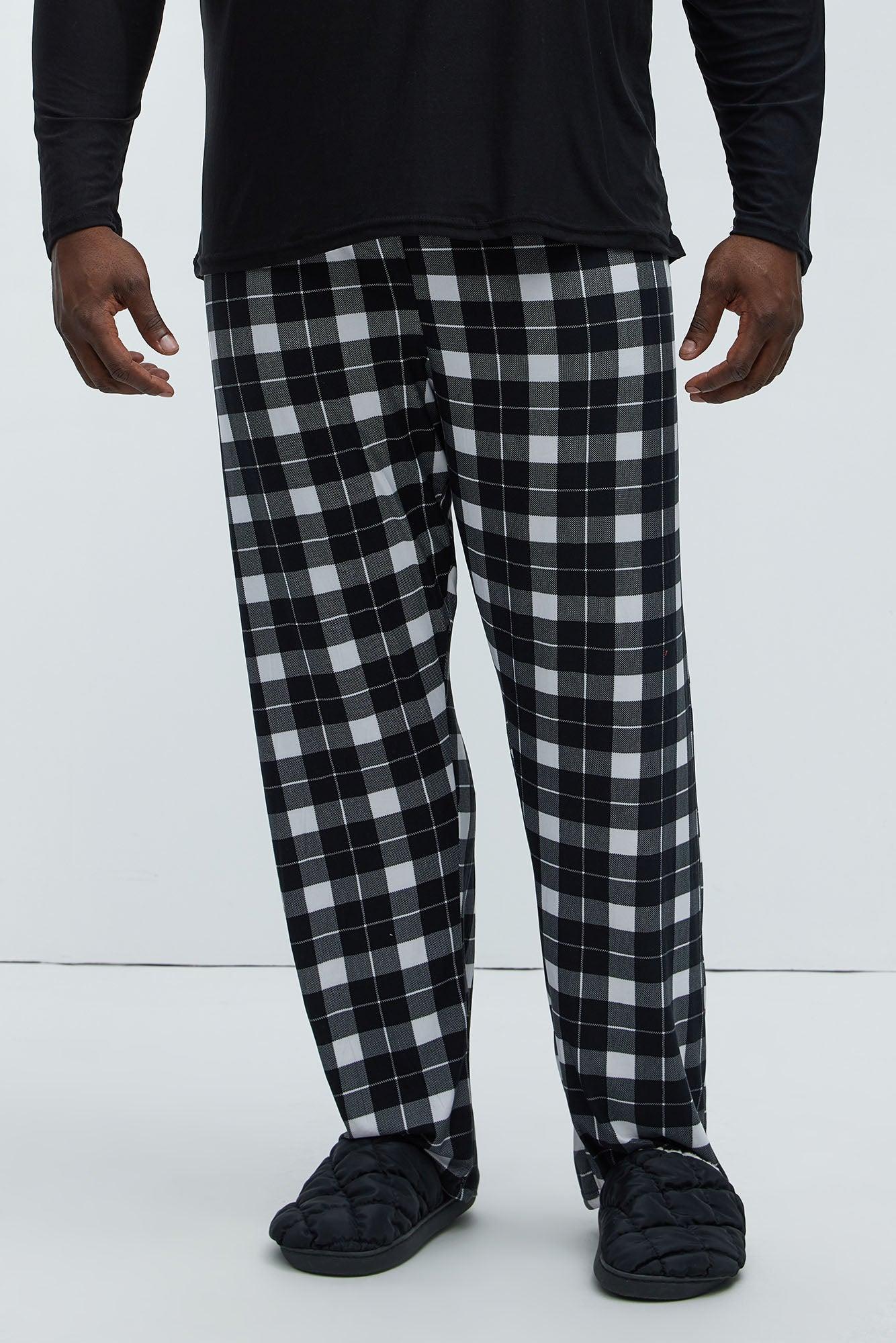 I'm With Naughty Christmas Holiday PJ Set - Black Product Image