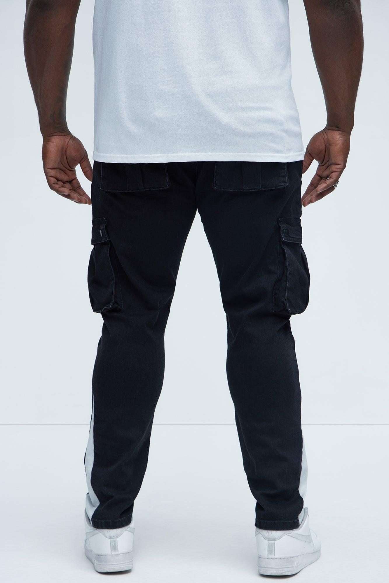 Carried Cargo Slim Jeans - Black Product Image