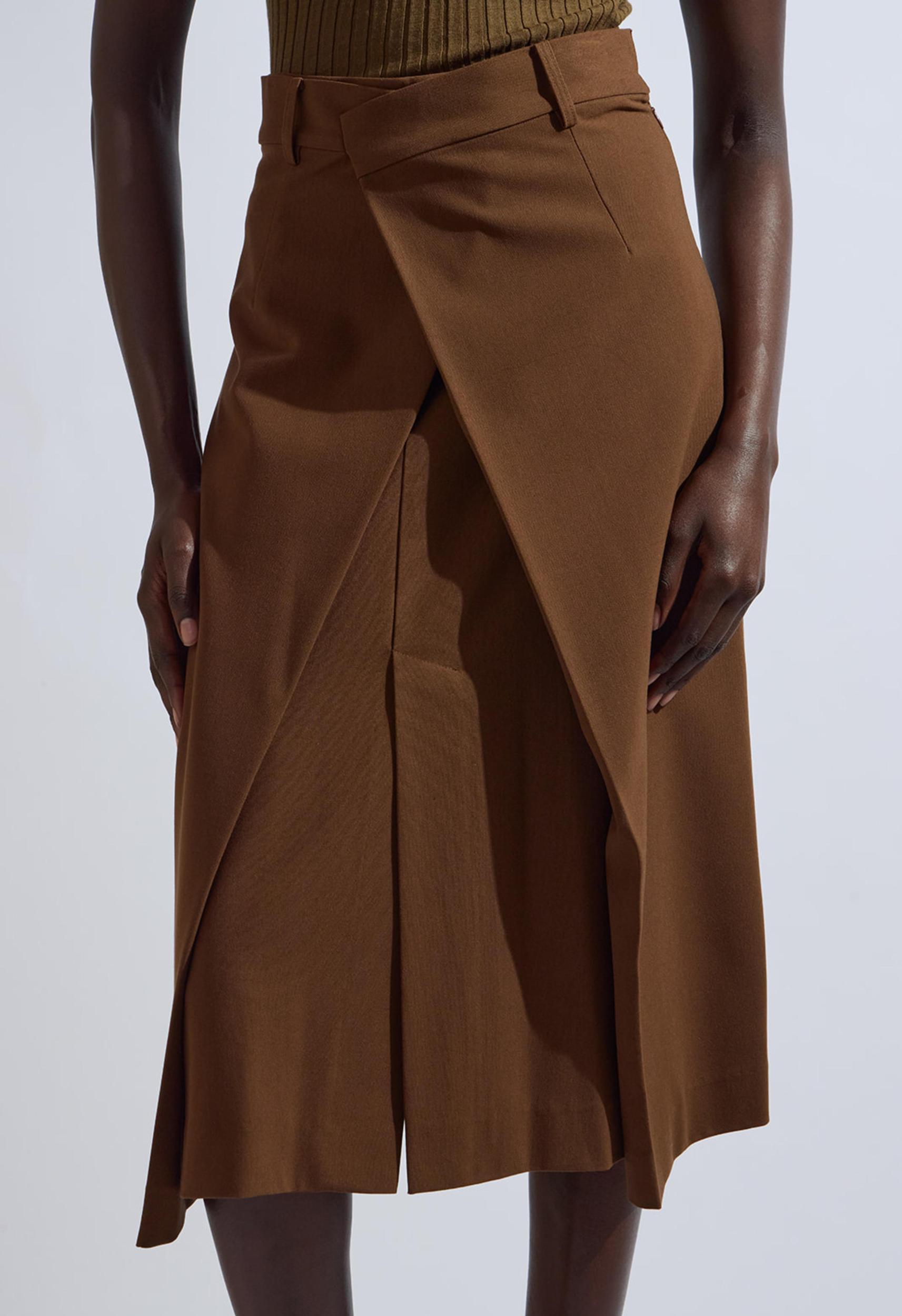 Foldover Brown Skirt Product Image