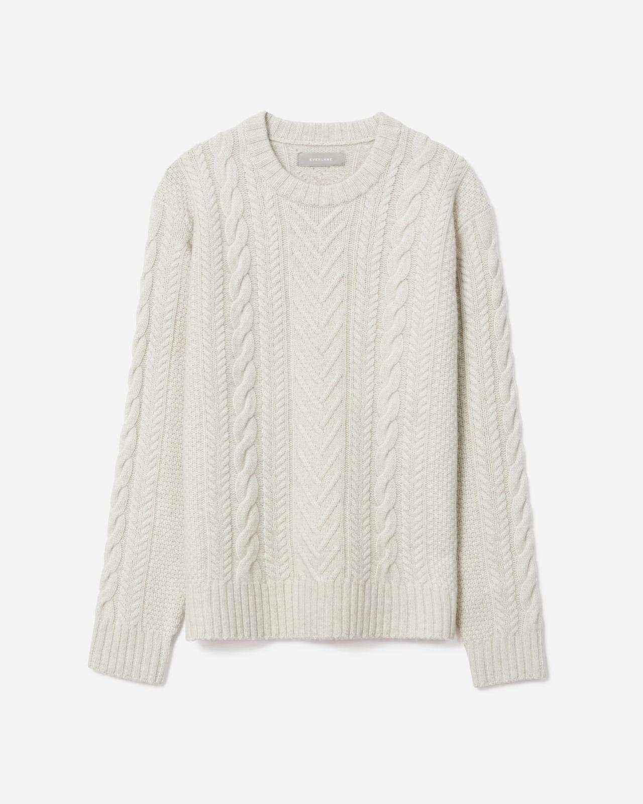 The Felted Merino Cable-Knit Crew Product Image