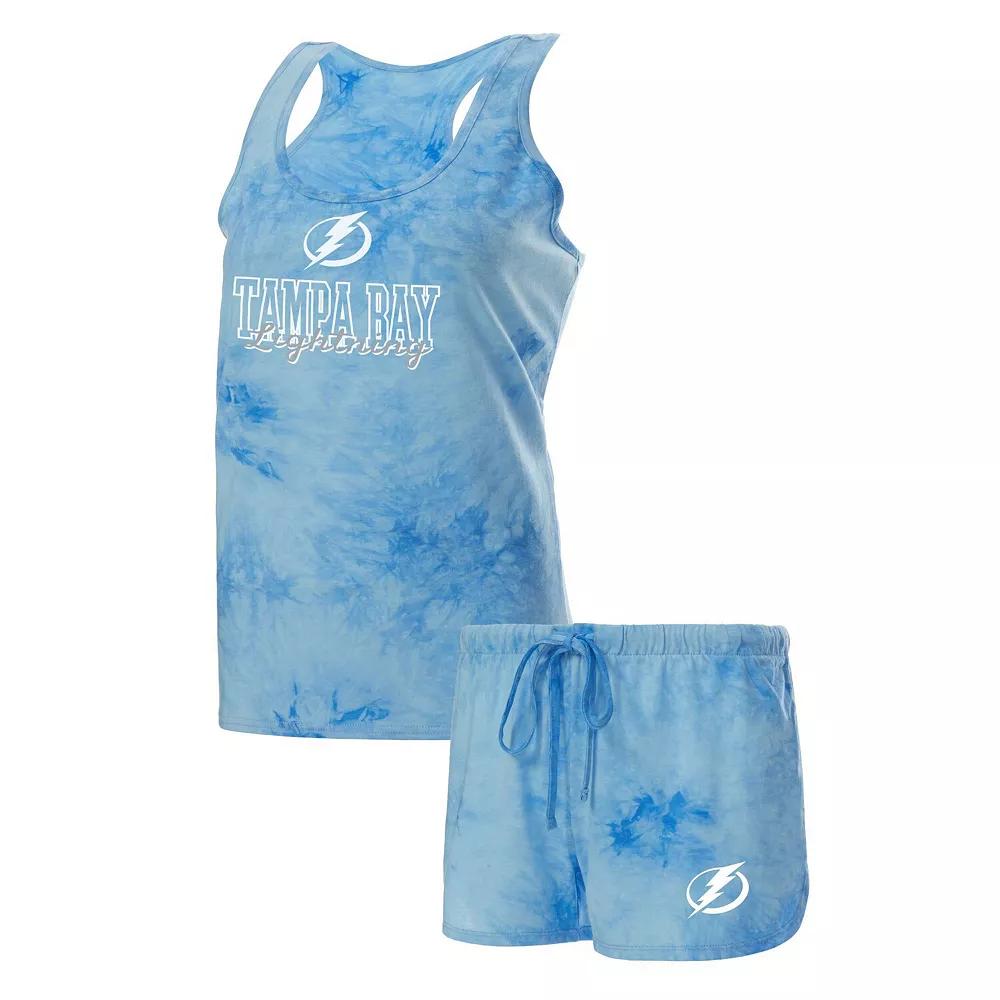 Women's Concepts Sport Blue Tampa Bay Lightning Billboard Tank Top & Shorts Sleep Set, Size: Large, Lgh Blue Product Image
