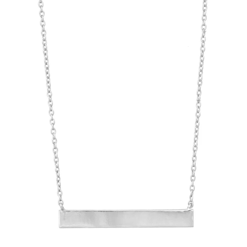 Argento Bella Sterling Silver Bar Necklace, Women's, Size: 16-18" ADJ Product Image