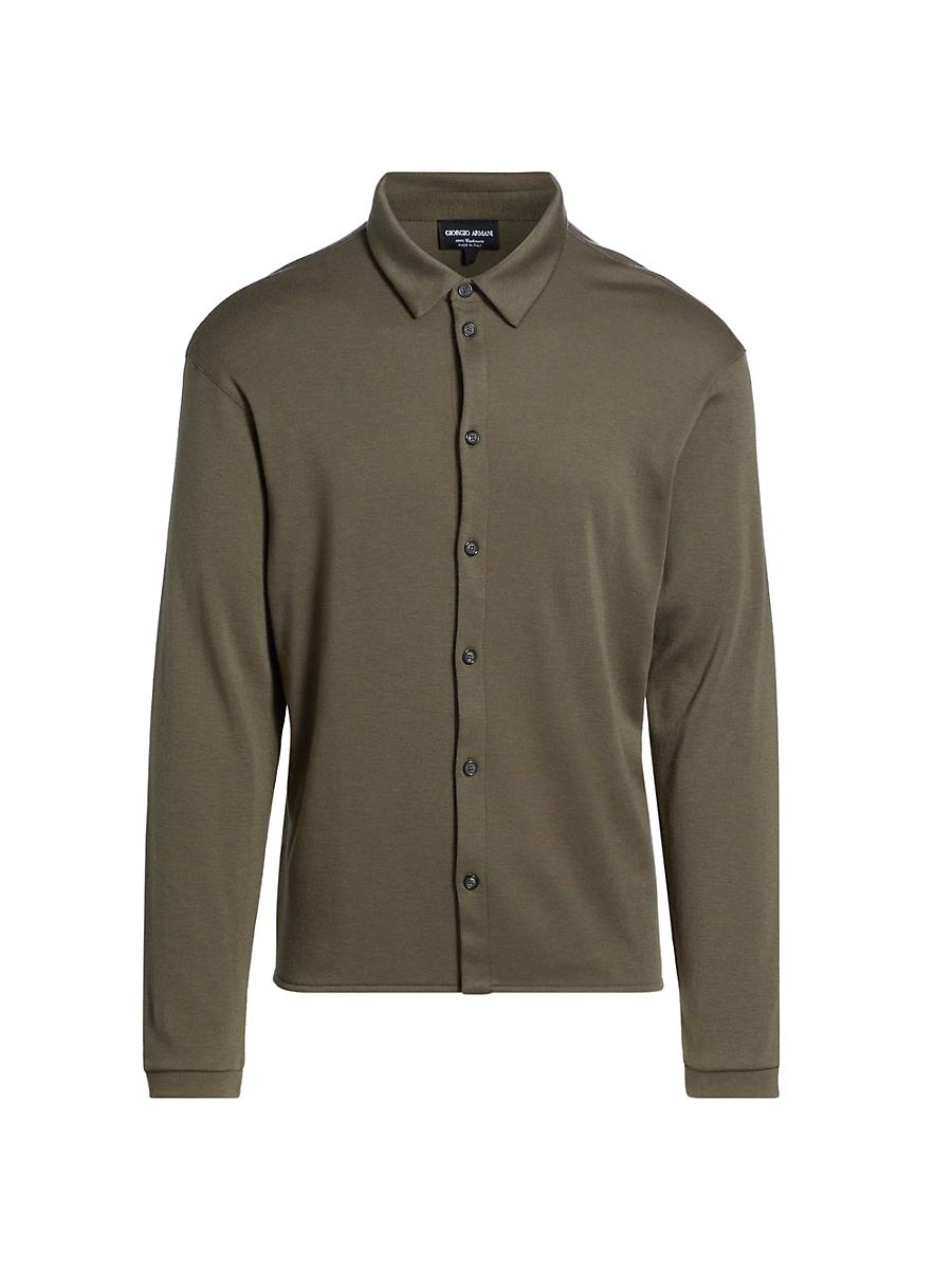 Mens Button-Front Cashmere Shirt Product Image