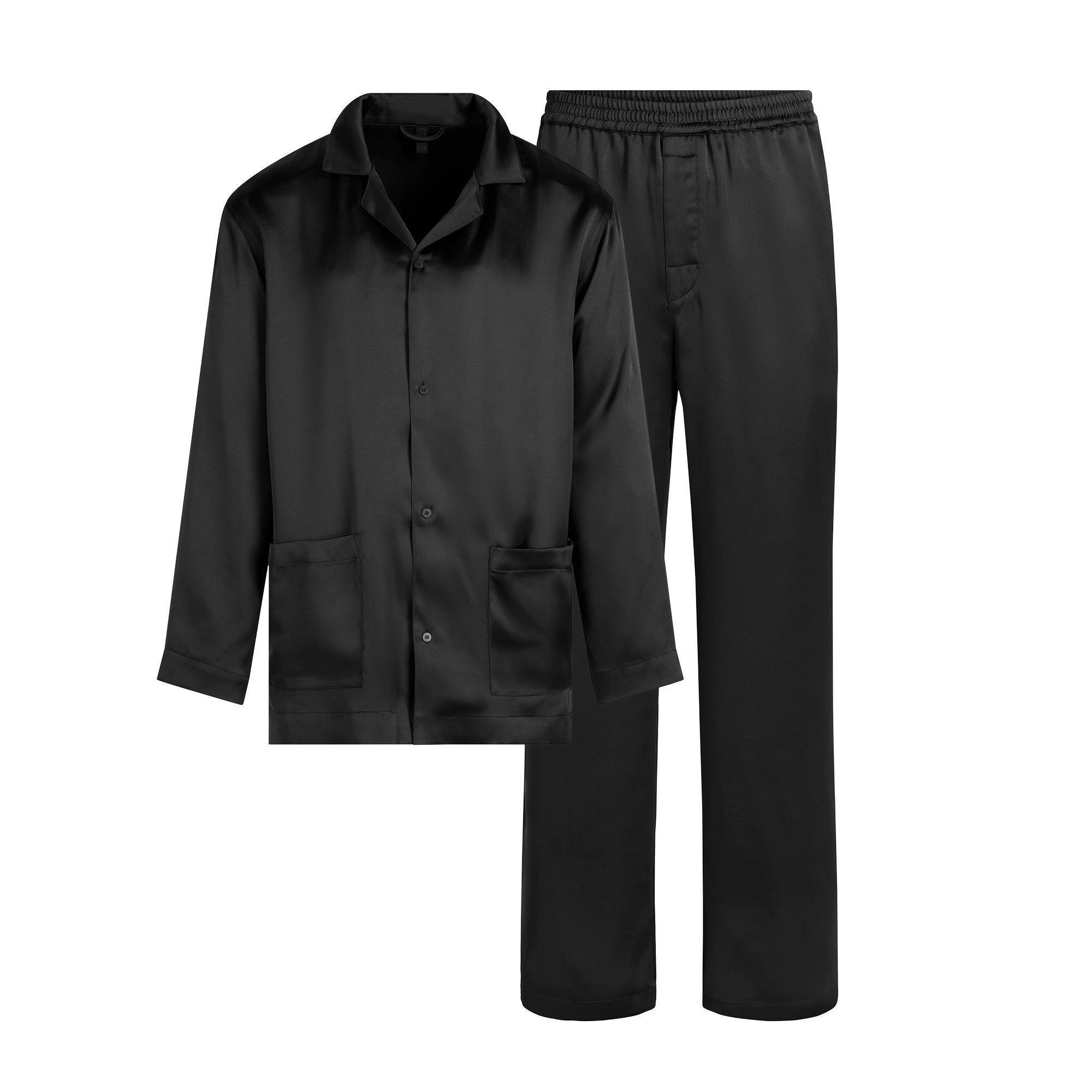 SATEEN SLEEP MENS LONG SLEEP SET | ONYX Product Image