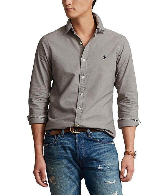 Polo Ralph Lauren Solid Classic-Fit Oxford Long-Sleeve Woven Shirt Product Image