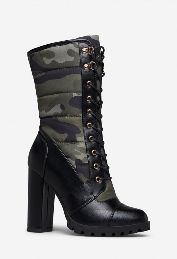 JustFab Margaux Platform Loafer Pump Womens Black/ White Size 8.5 Product Image