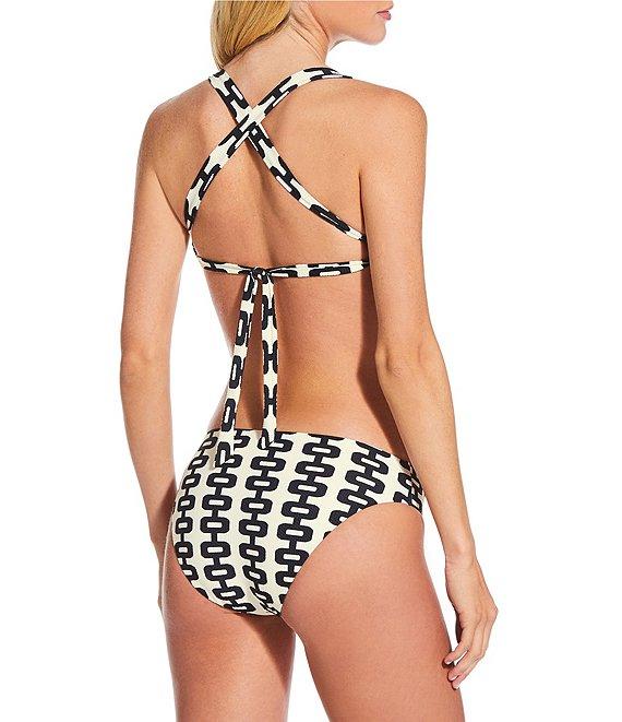 Gianni Bini Retro Fille Textured Pique Retro Hipster Swim Bottom Product Image