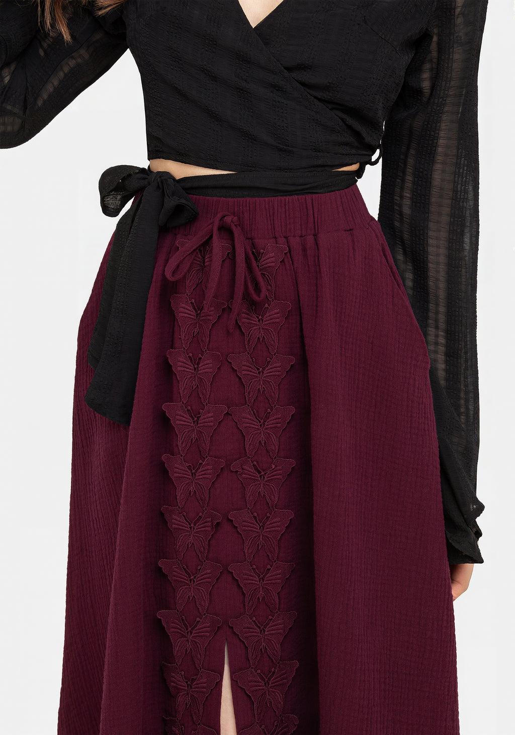 Psyche Textured Midi Skirt Product Image