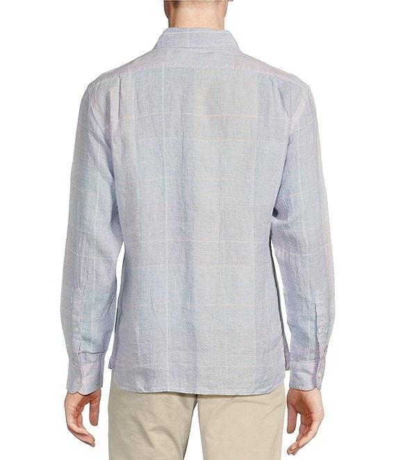 Cremieux Blue Label French Linen Plaid Long Sleeve Woven Shirt Product Image